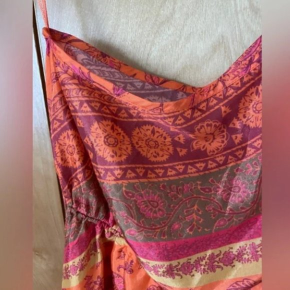 Free People Mira Coral One Shoulder Bohemian Tunic Tank Top.- XL - Picture 5 of 11